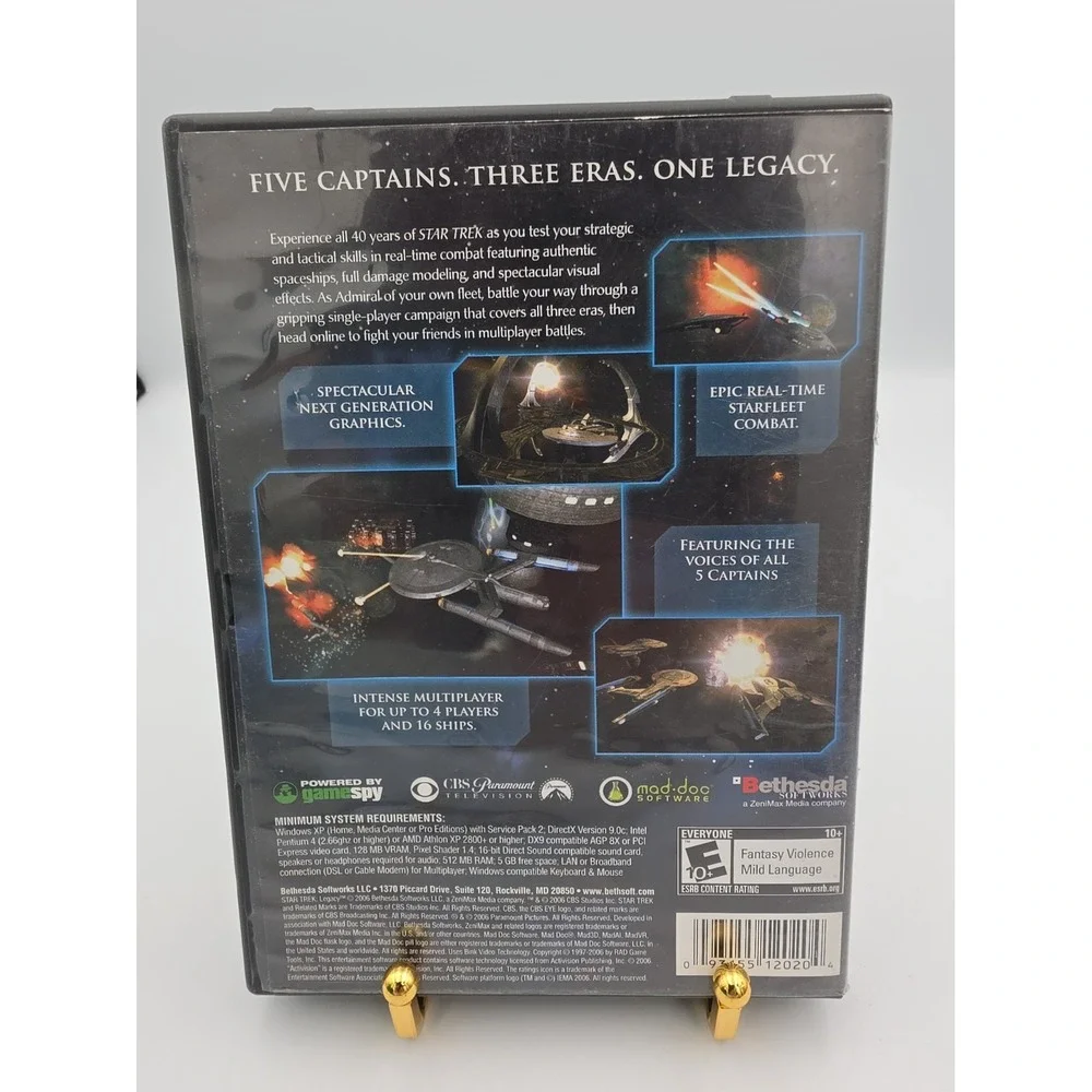 Star Trek Legacy PC 2006 Bethesda Video Game Box and Disk Only 093155120204